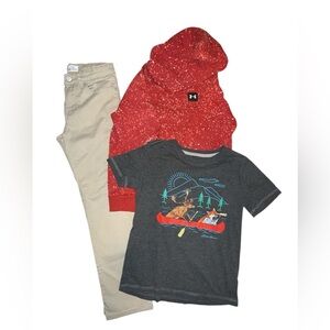 Old Navy Khakis, Under Armour Hoodie, Eddie Bauer Tee, Boys Sizes 8, YSmall, 7/8